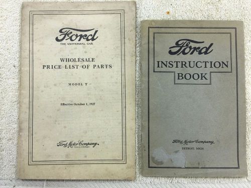 Rare 1927 model t ford wholesale parts list &amp; 1927 model t ford instruction book