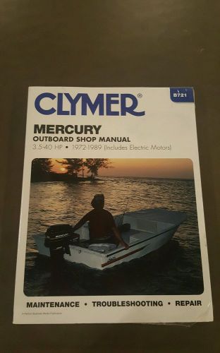 Clymer 1972-1989 3.5-40 hp mercury outboard service manual b721