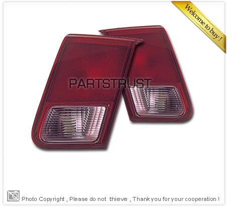 01-02 honda civic 4d sedan tail rear lights lamps pair set driver+passenger side