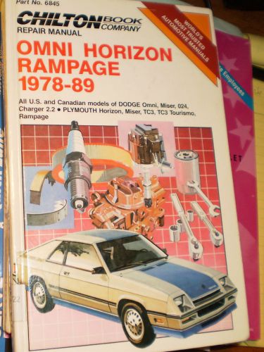 Dodge omni,horizon,rampage,024,charger 2.2,tc3 1978-89 repair manual