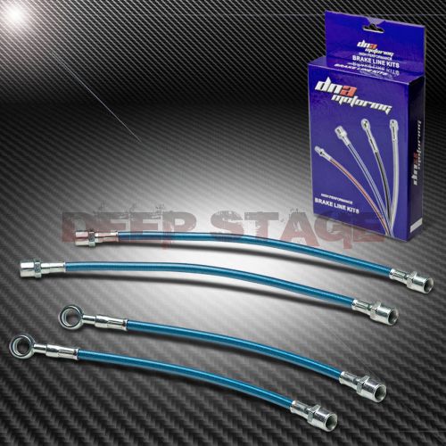 Stainless braided hose race brake line for 02-06 audi a4/quattro/s4 b6 8e blue