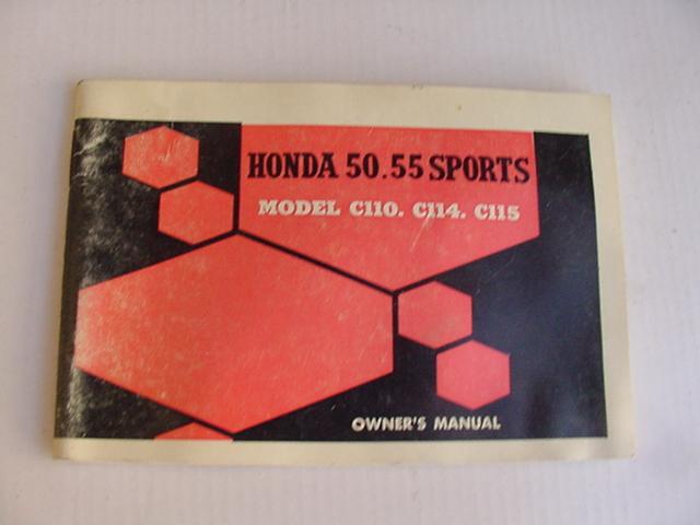 1966 honda 50 55 model c110 c114 c115 owner's manual