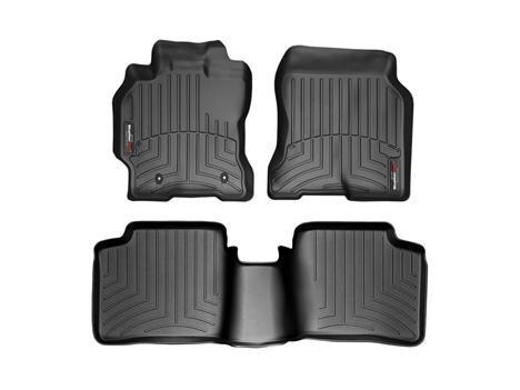 Weathertech custom fit black front & rear floor liner set 2004-2009 toyota prius