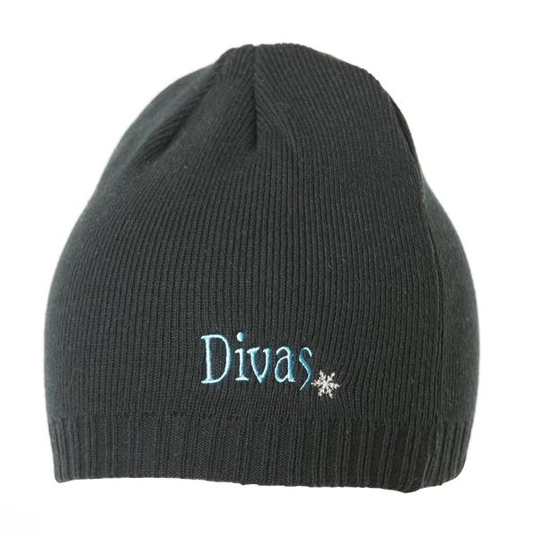 Divas snow gear ladies knit beanie - black