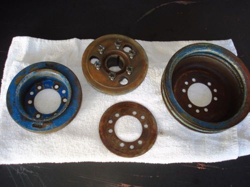 1964-67 pontiac v8 harmonic balancer set, 4 pcs,6 screw,2 groove pully #9786713