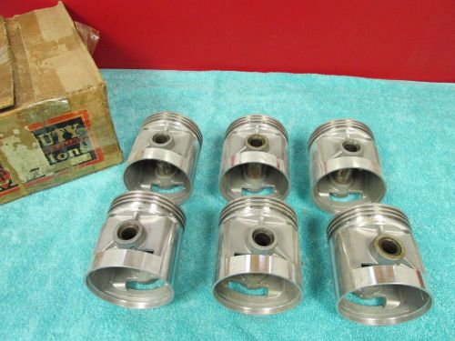 1937-40 chevy 216ci .040 over  aluminum pistons  set of ( 6 )  new  616