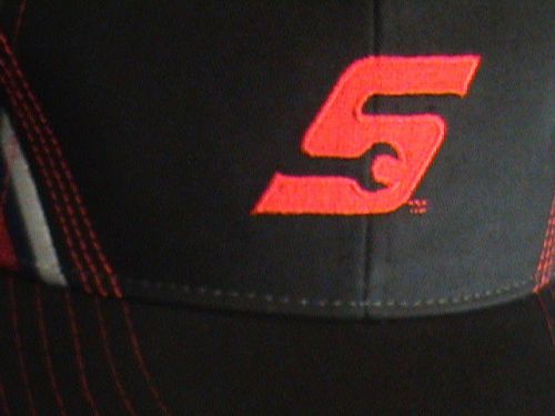 Snap on black cap hat embroidered logo on front