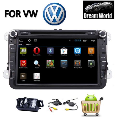 2 din 8&#034; android 3g-wifi car stereo dvd player radio gps for vw passat jetta+cam