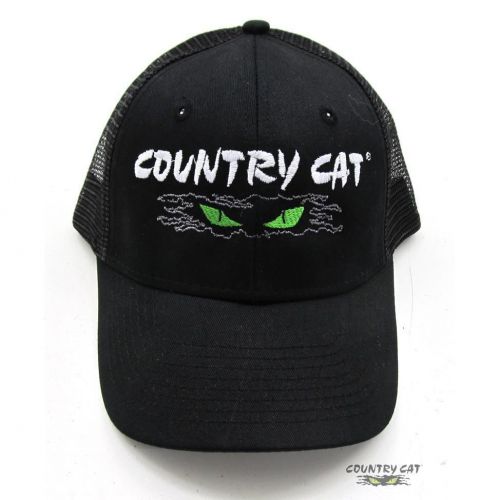 Country cat value cap trucker - black 55% cotton 45% polyester - cctrucker/blk