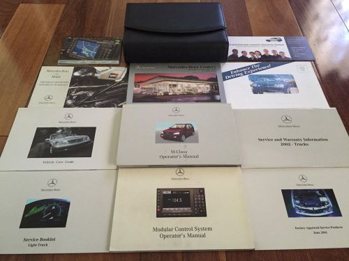 2002 mercedes m class owners manual book set