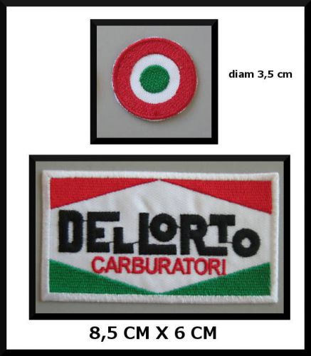 2 patches (1 dellorto patch + 1 italia patch )scooter piaggio vespa lambretta