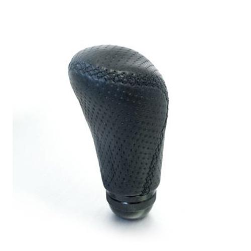 Black leather manual car shift knob, fit most car, easy install, + free gift