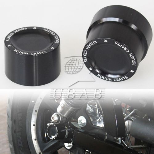 Black cnc aluminum rc rear axle cover cap nut for harley cvo road glide softail
