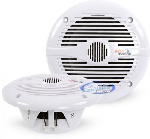 New! boss mr60w 400w 6.5&#034; 2-way marine boat coaxial stereo speakers