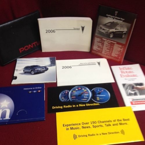2006 pontiac torrent owners manual with warranty and info booklet and case