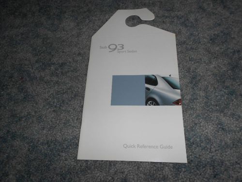 2003 saab 9-3 sport sedan quick reference guide dealer hang rear view mirror