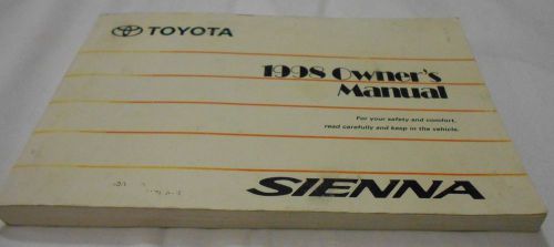 1998 toyota sienna owner&#039;s manual ,  good used condition  /  free s/h,,