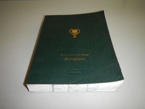 1991 1992 gm cadillac brougham service repair shop manual