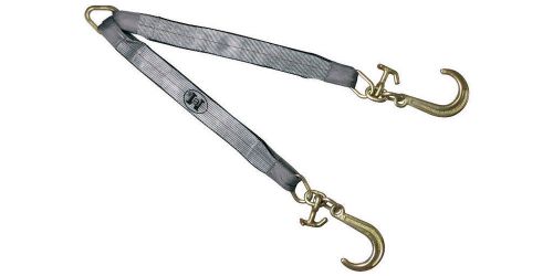 Tow v strap bridle 3&#039;&#039;x30&#039;&#039; legs 3ply 8&#039;&#039; j  hooks t j hooks combo