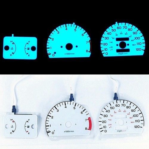 El glow gauge indiglo dash face cluster gauge for honda crx 1988-1989 automatic