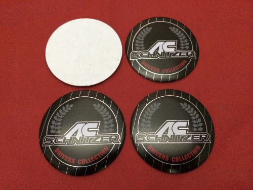 X4  ac schnitz sticker aluminum 56mm.(2.2&#034;) wheel center caps emblem logo decal