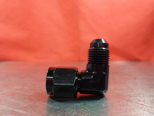 Fragola 498103 black aluminum 0° 6an female to male flare  swivel  #6 -6an