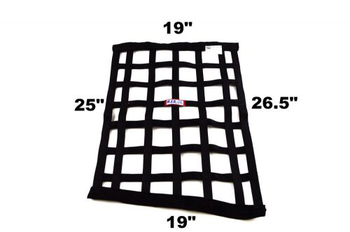 Rjs racing sfi 27.1 custom black ribbon window net 19 x 26.5 x 19 x 25