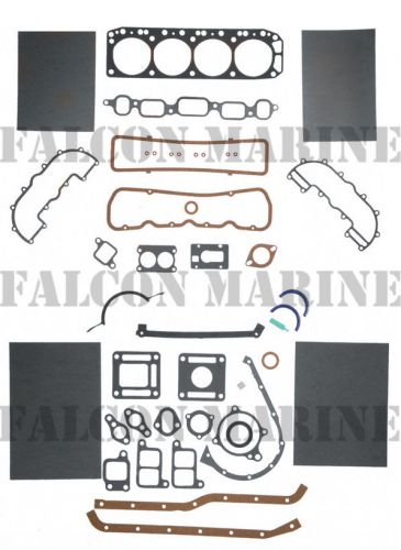 Mercruiser/omc 120 chevy marine 153/2.5 full gasket set head+manifold+2-pc rear