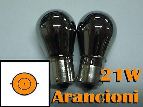 Kit pair bulbs lamps chrome orange indicators 21w ba15s w21w symmetrical