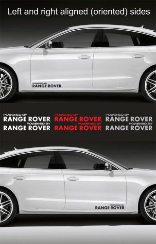 2pcs powered by range rover 15&#034; wide vinyl decal sticker emblem logo graphic