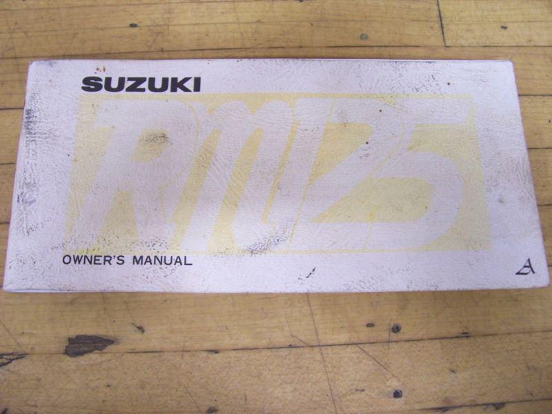 Vintage suzuki 1976 rm125 rm 125 motocross dirt bike motorcycle owners manual