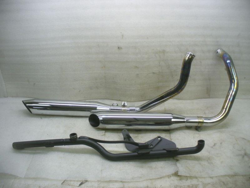 Harley 07-10 xl 883/1200 oem exhaust with slash/tapered mufflers.