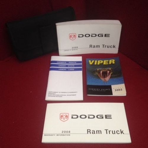 2008 dodge ram 1500 oem owners manual set with warranty books and case