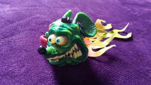 Rare nos new old stock rat fink by ed roth car or truck antenna topper w/flames