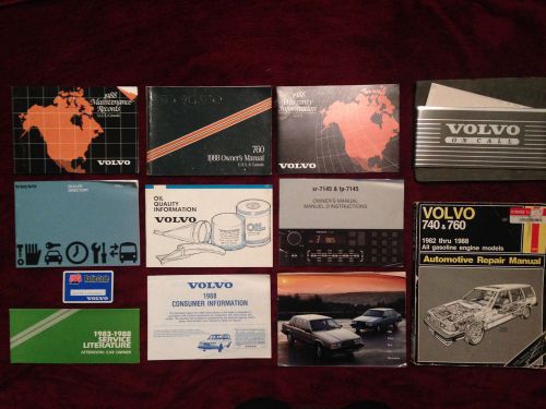 Volvo 88 760 complete manuals! owners manual, repair, on call, service, records!