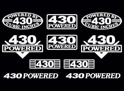 10 decal set 430 ci v8 powered engine stickers emblems vinyl decals