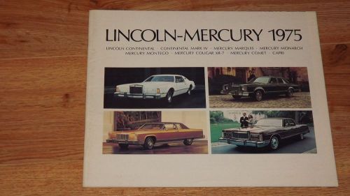 1975 lincoln - mercury original sales brochure