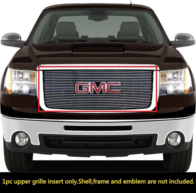 07-13 gmc sierra 1500 new body/07-10 denali upper billet grille show logo 1pc