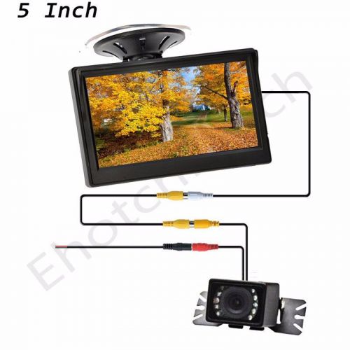 5&#034; inch tft lcd display hd digital color car rear view monitor &amp; backup camera