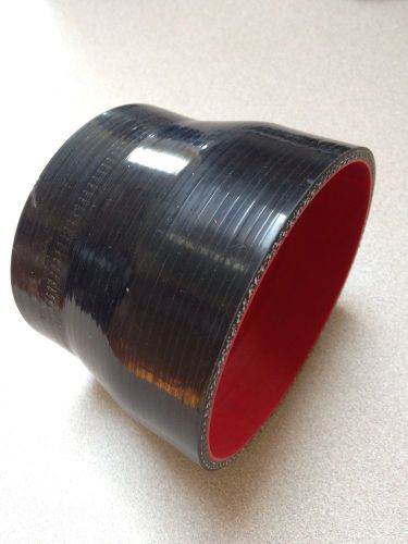 4&#034;- 3.5&#034; silicone coupler 4 ply black