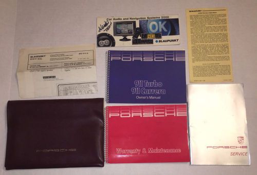 Porsche 911 turbo carrera owner&#039;s manual warranty &amp; maintenance booklet 1987