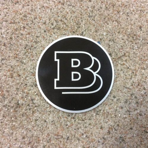 Brabus satin aluminum car sticker. size 2.48&#034;, thickness 0.03&#034;.