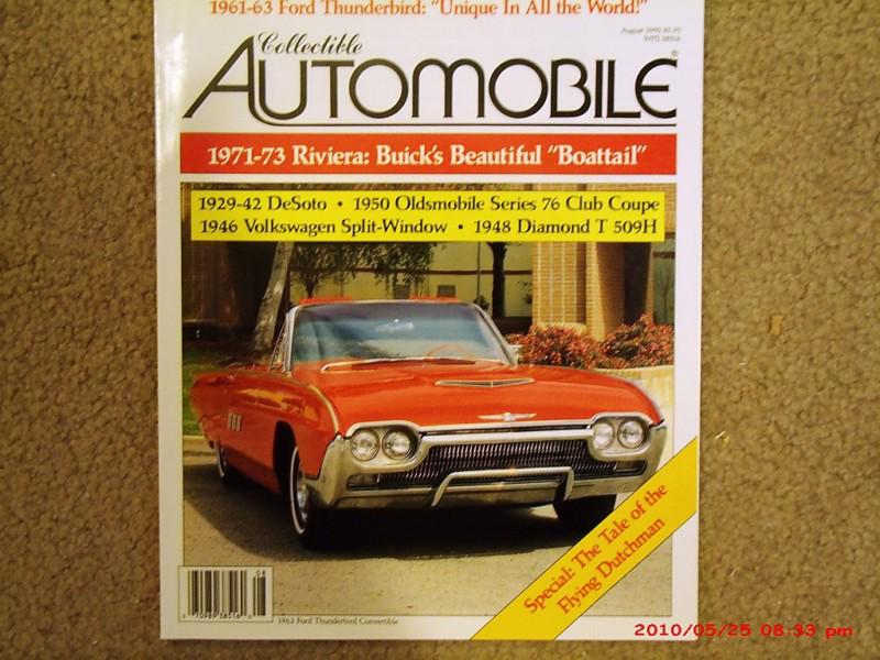 1971-73 buick riviera 1946 volkswagen 1948 diamiond t 1929-42 desoto 1961 t-bird