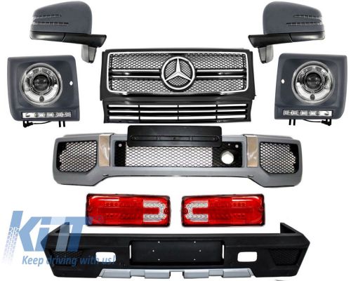 Mercedes w463 g65 g63 amg kit front/rear bumper grille covers taillights chrome.