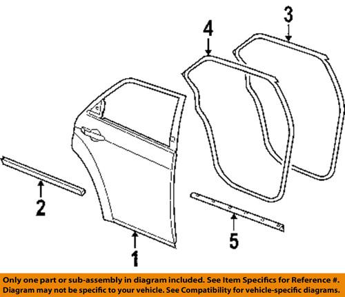 Mopar oem 5065326ab rear door-belt weather strip