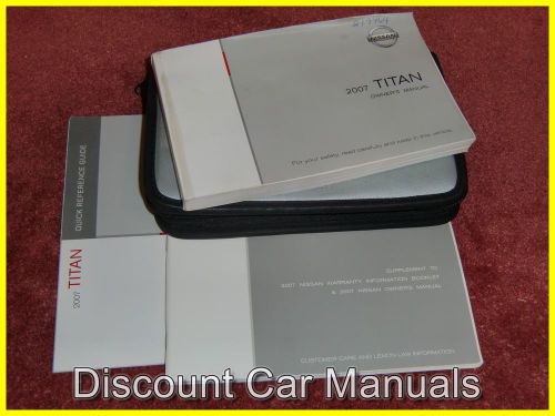 ★★ 2007 nissan titan truck owners manual portfolio 07!! ★★