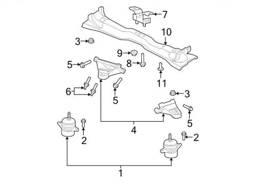 Ford oem engine mount bracket 4r3z6028ba image 4