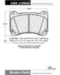 Centric parts 105.13960 front super premium ceramic pads