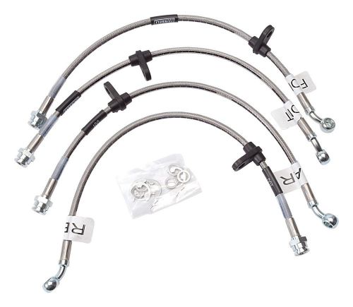 Brake hydraulic hose kit-street legal front rear russell fits 99-00 honda civic