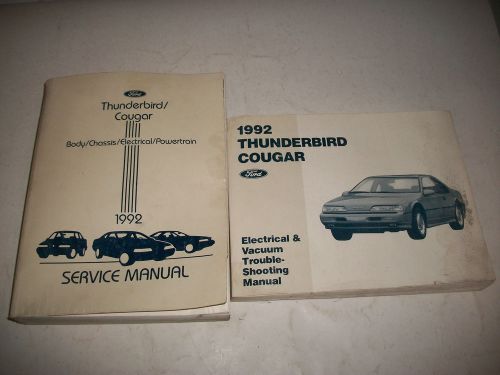 Official 1992 thunderbird/cougar car shop manual with evtm supercharger